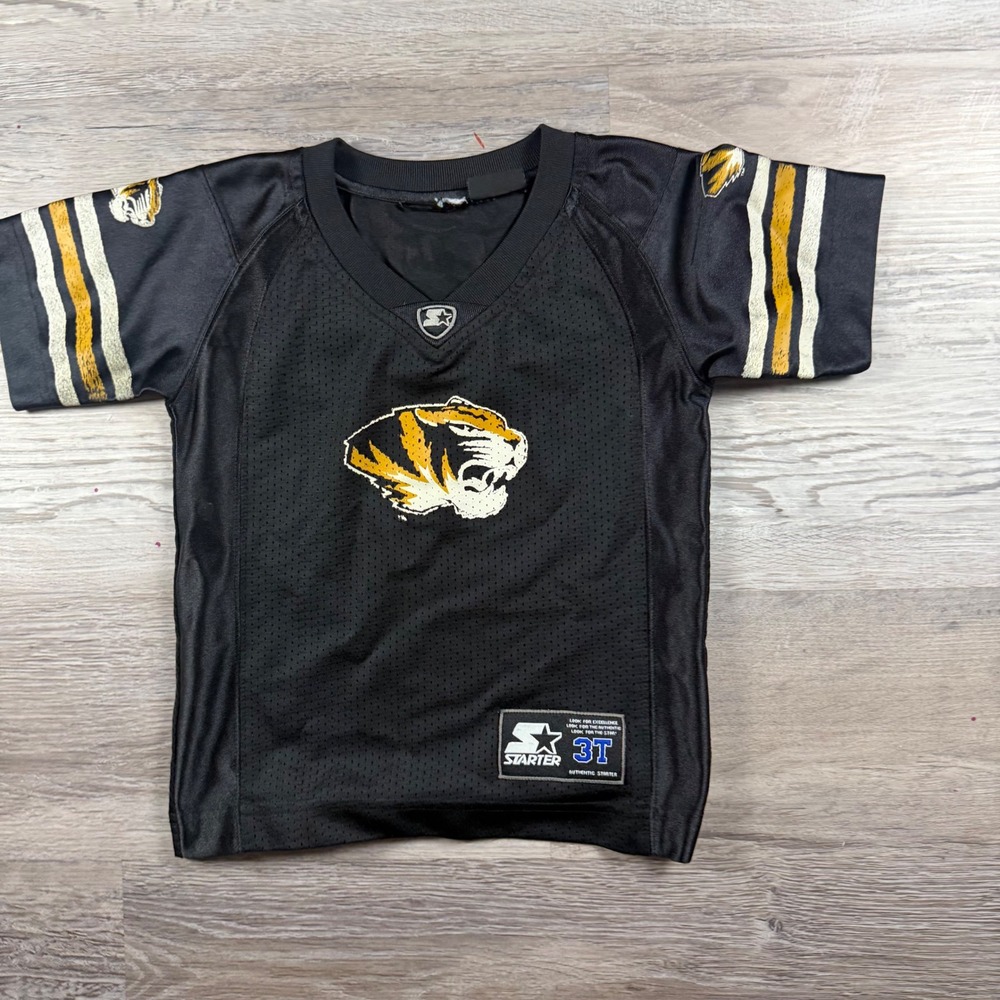 Vintage Starter Missouri Tigers Toddler Football Jersey Black 3T